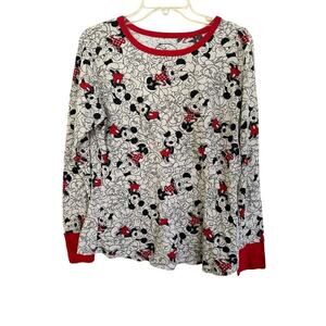 Disney Mickey Mouse thermal shirt pajamas Top XL womens